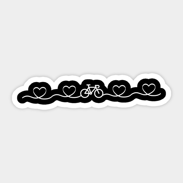 Love Cycling Shirt for Her, Cycling Lover Shirt, Cycling Love, Cycling is Love, Cycling Community, Cycling T-Shirt for Her, Heart Cycling Shirt Sticker by CyclingTees